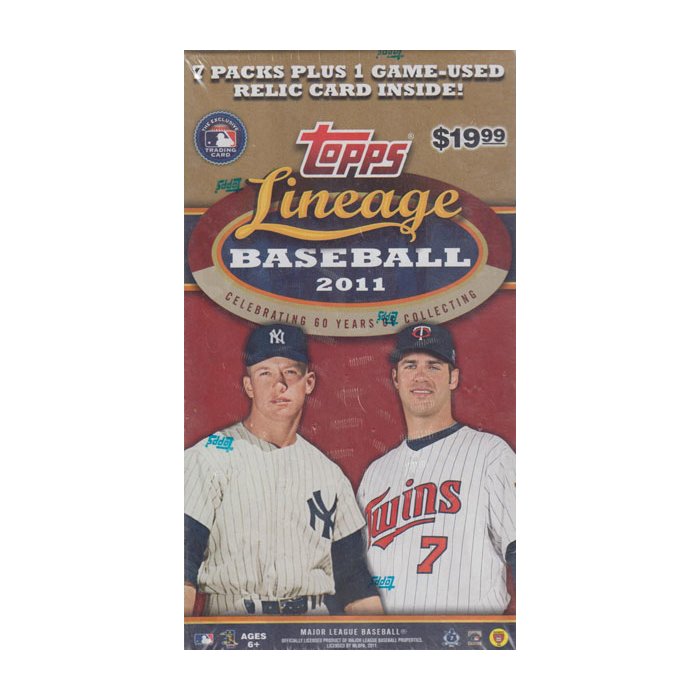 2011 Topps Lineage Baseball Hobby Box – Factory Sealed – 3 Autos Or Relics Per Box
