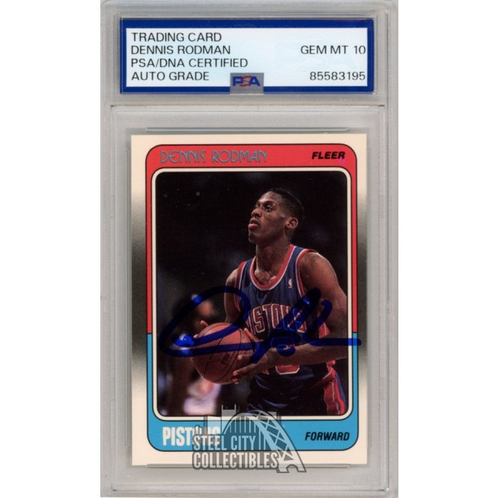 Dennis Rodman Autographed 1988 Fleer Autographed Rookie Card #43
