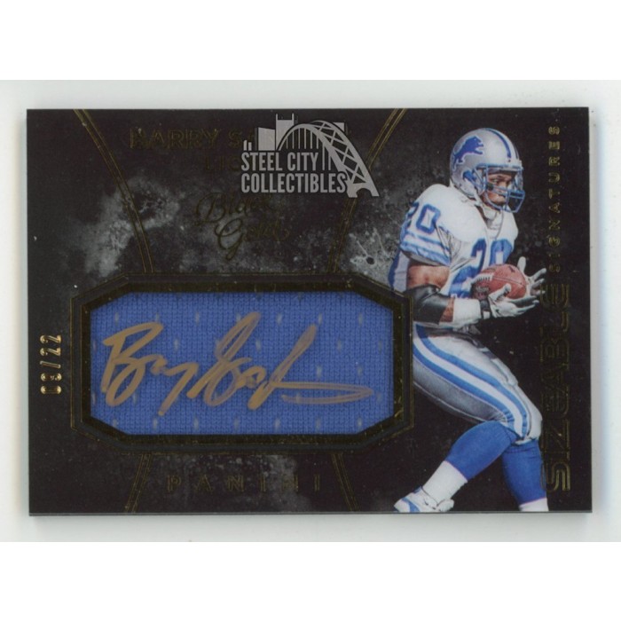 Barry Sanders 2016 Panini Black Gold Autograph Jersey Card #SS-BS