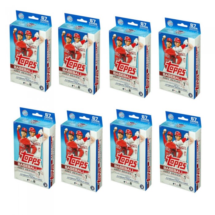 2022 Topps Series 1 Baseball Hanger 8 Box Lot