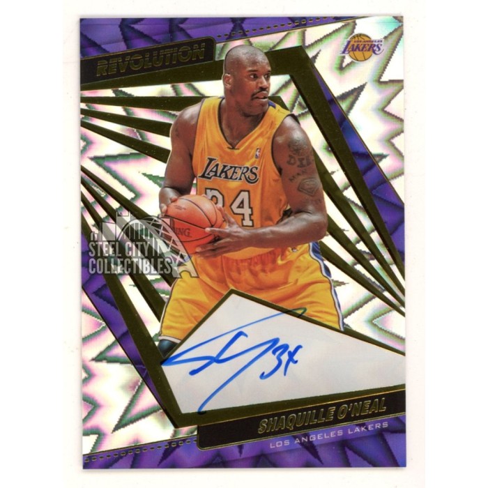 Shaquille O'Neal 2021-22 Panini Revolution Fractal Autograph Card