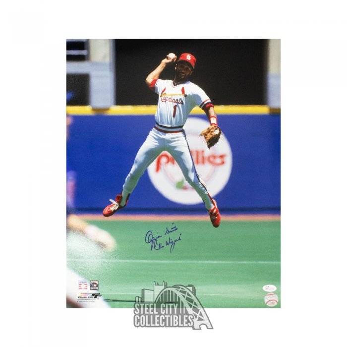 Ozzie Smith The Wizard Autographed St Louis Cardinals 16x20 Photo (Vertical) - JSA COA | Steel ...