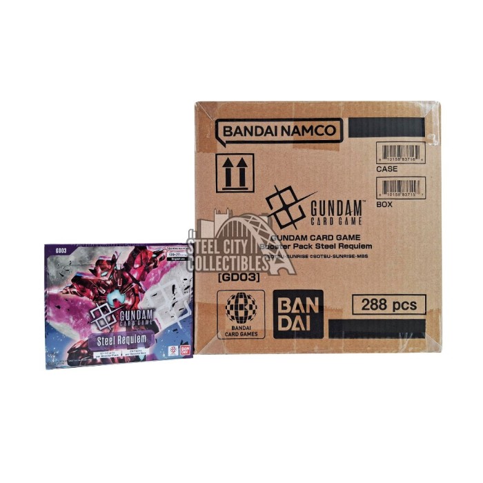 Bandai Gundam Card Game Steel Requiem Booster 12-Box Case | Steel