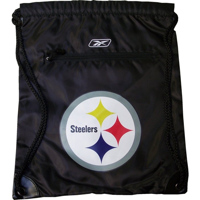 Pittsburgh Steelers NFL Reebok Drawstring Backpack Bag Steel