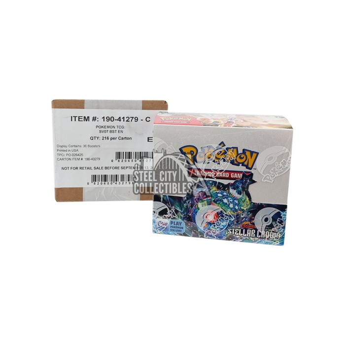 Pokemon Scarlet & Violet Stellar Crown Booster 6-Box Case | Steel
