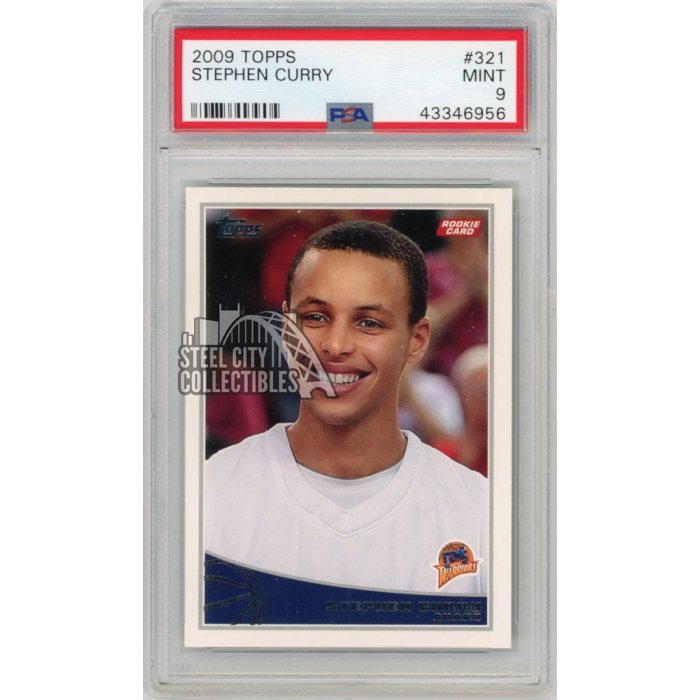 Stephen Curry 2009-10 Topps Basketball Rookie Card RC #321 PSA 9 Mint
