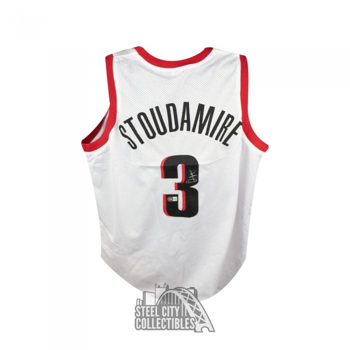 Damon Stoudamire Autographed Portland Custom Black Basketball