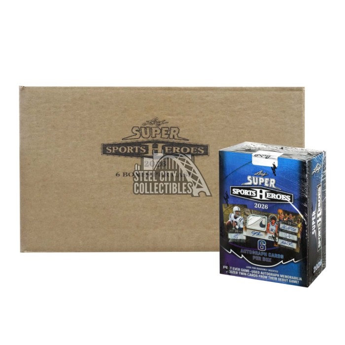 2026 Leaf Metal Super Sports Heroes 6-Box Case | Steel City 2026 Leaf Metal Super Sports Heroes 6-Box Case | Steel City