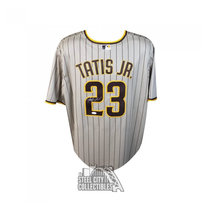 The Jersey Source Fernando Tatis Jr. Autographed San Diego Padres Sand Majestic Jersey-JSA *Silver