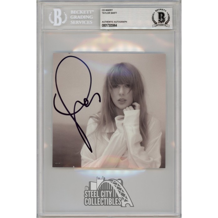 希少　TOT TAYLOR トット・テイラー　EP BOX AUTOGRAPH Taylor Swift Folklore Signed Custom Cut Auto CARD BAS Beckett Slabbed