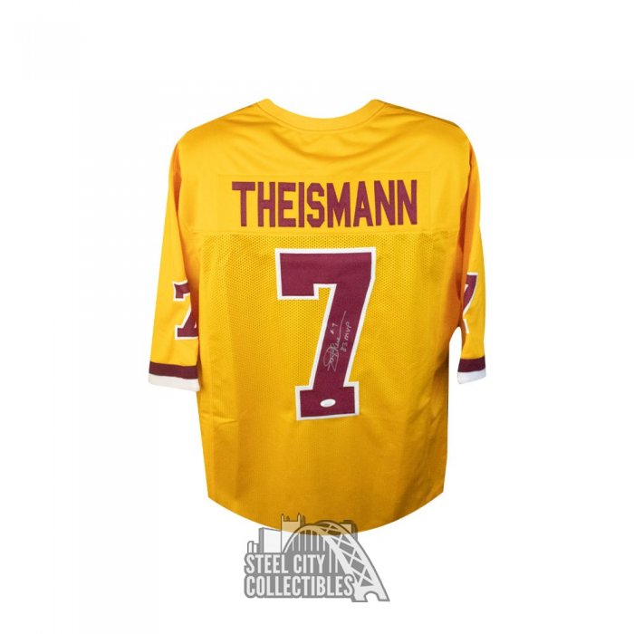 Joe Theismann Signed Custom Maroon Pro-Style Football Jersey 83 MVP JSA 
