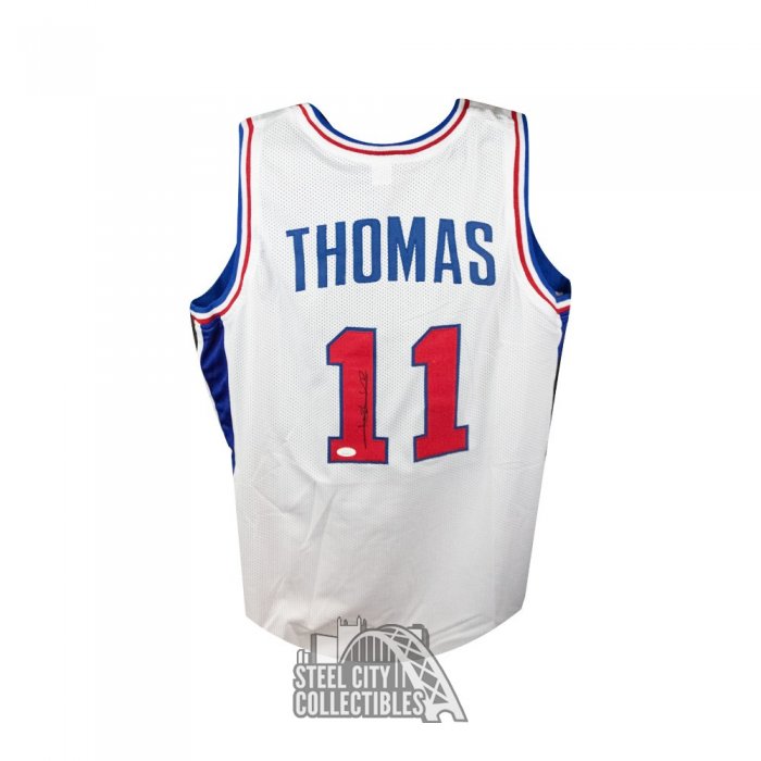 Isiah Thomas Autographed Detroit Custom White Basketball Jersey - JSA ...