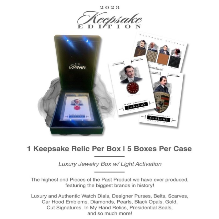 2023 Super Break Pieces of the Past Keepsake Edition 5-Box Case Random ...