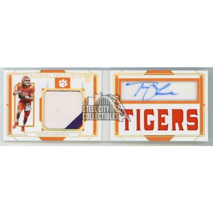 Trevor Lawrence 2021 Panini National Treasures Collegiate Autograph ...