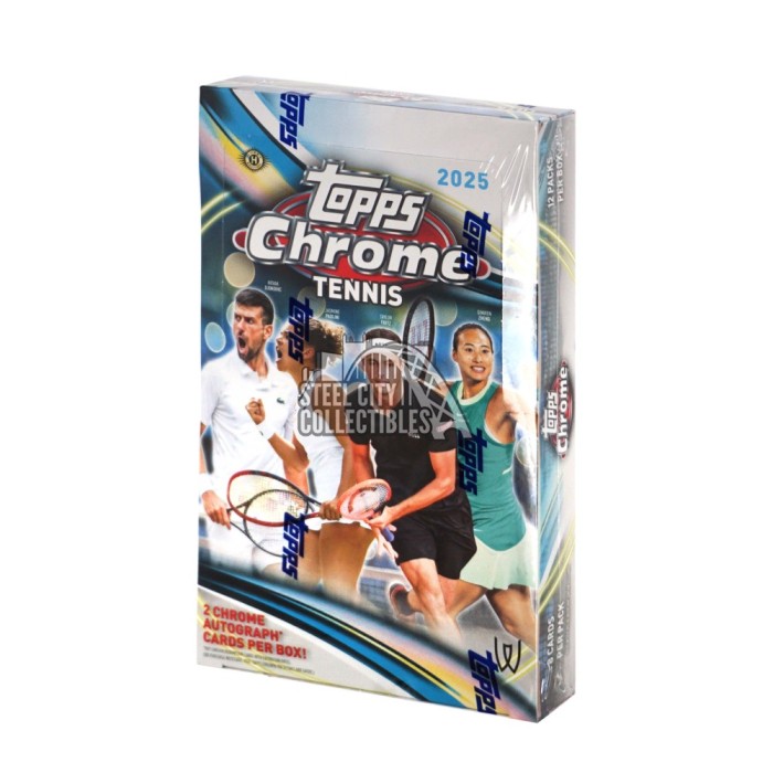 2025 Topps Chrome Tennis Hobby Box | Steel City Collectibles