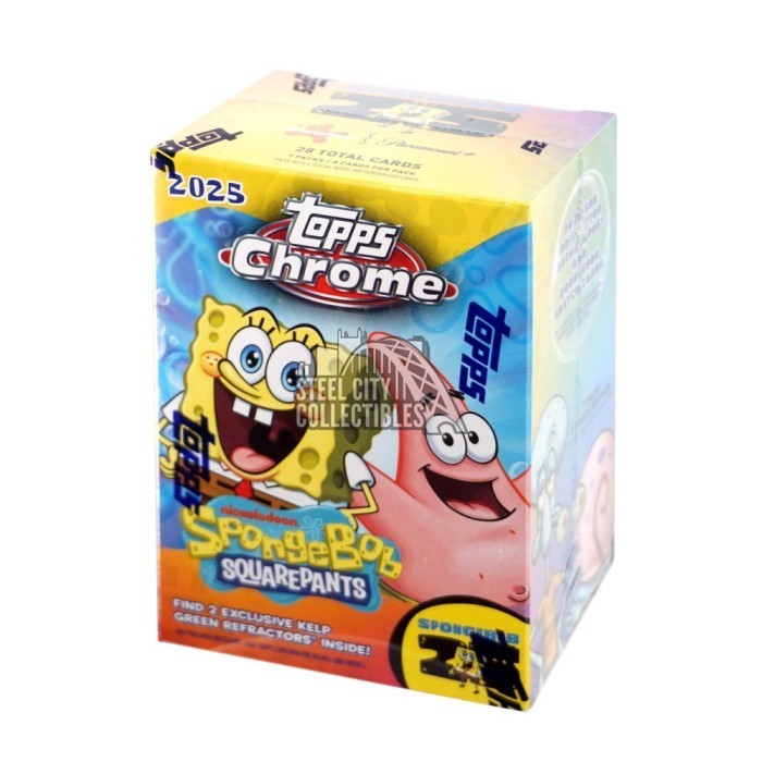 spongebob topps chrome booster box Pack (From Hobby Box) Topps and SpongeBob reunite to celebrate 25 years of everyones favorite little square dude with 2025 Topps Chrome SpongeBob SquarePants 25th Anniversary 2025 Topps Chrome Spongebob Blaster