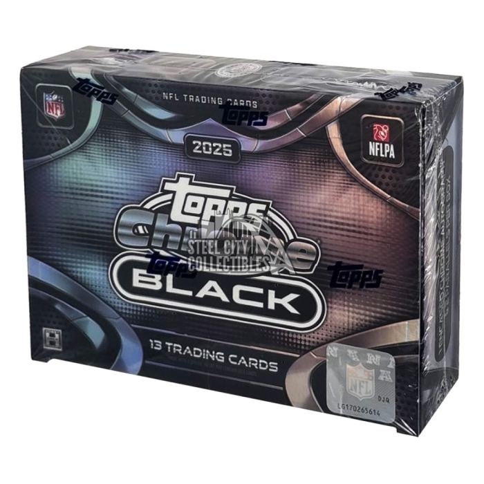2025 Topps Chrome Black Football Hobby Box | Steel City Collectibles