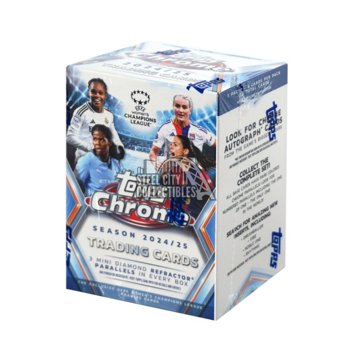2024-25 Topps Chrome UEFA Women's Champions League Soccer Blaster