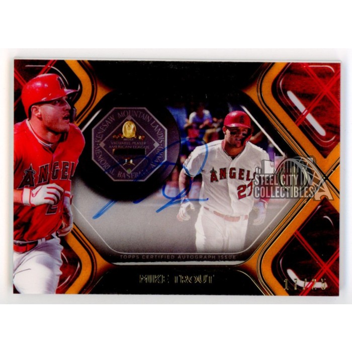 Mike Trout 2022 Topps Tribute To MVP's Autograph Card #TTM