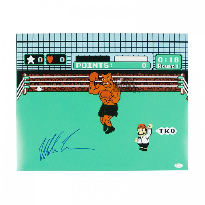 16 x 20 UFC Mike Tyson Signed Punch Out Photograph