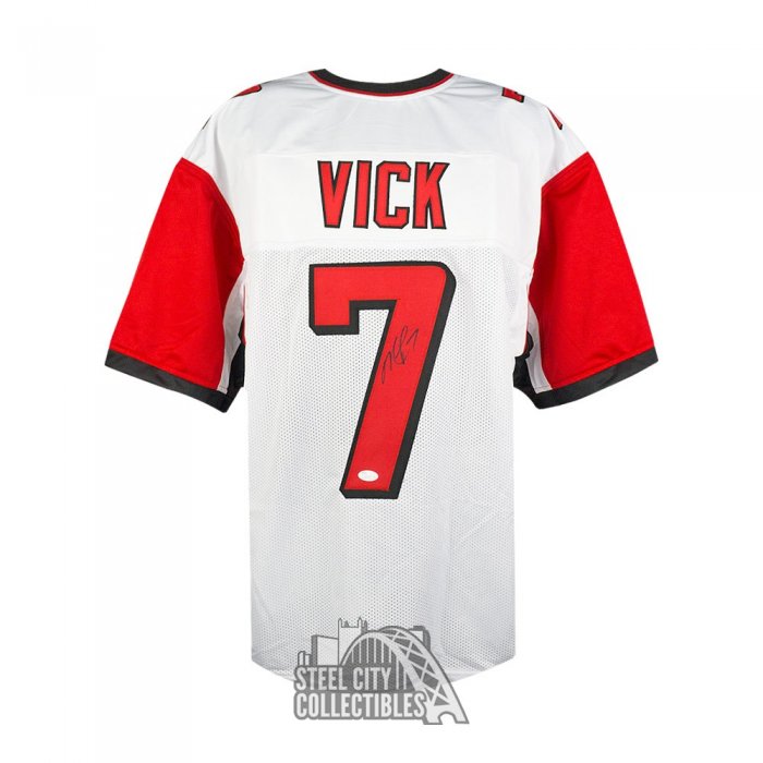 JSA COA Michael Vick Autographed Atlanta Falcons Custom White Football Jersey