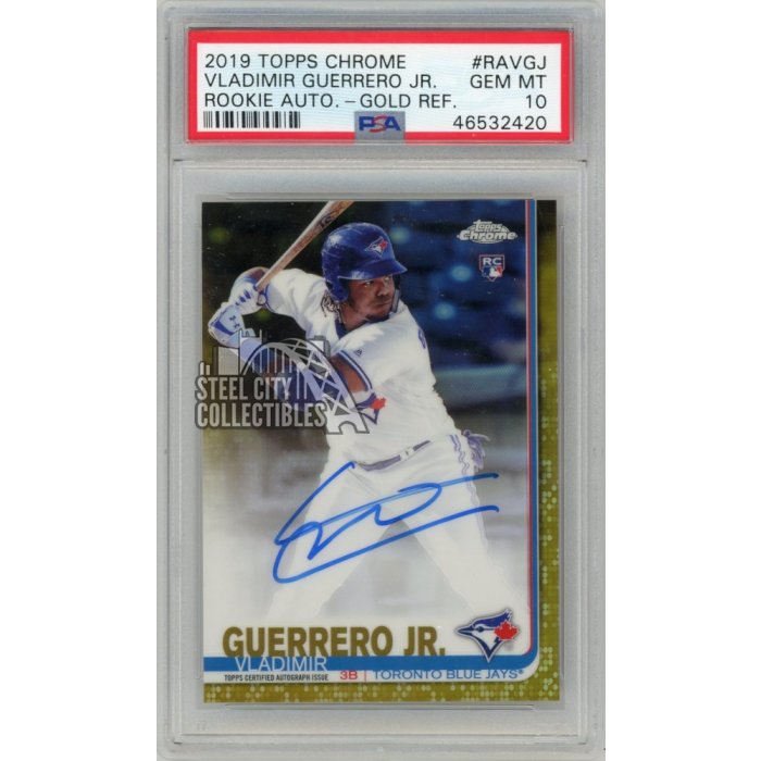 Vladimir Guerrero Jr 2019 Topps Chrome Gold Refractor Rookie Auto