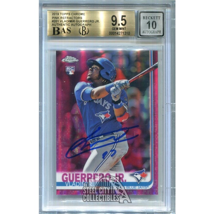 Vladimir Guerrero Jr 2019 Topps Chrome Auto Pink Refractor RC 201 