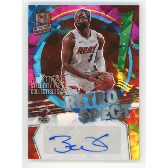 Dwyane Wade 2021-22 Panini Spectra Retrospect Autograph Card