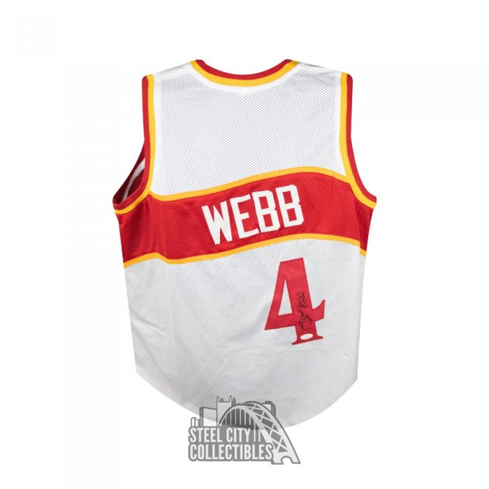 Spud Webb Autographed Atlanta Custom Red Basketball Jersey - JSA COA