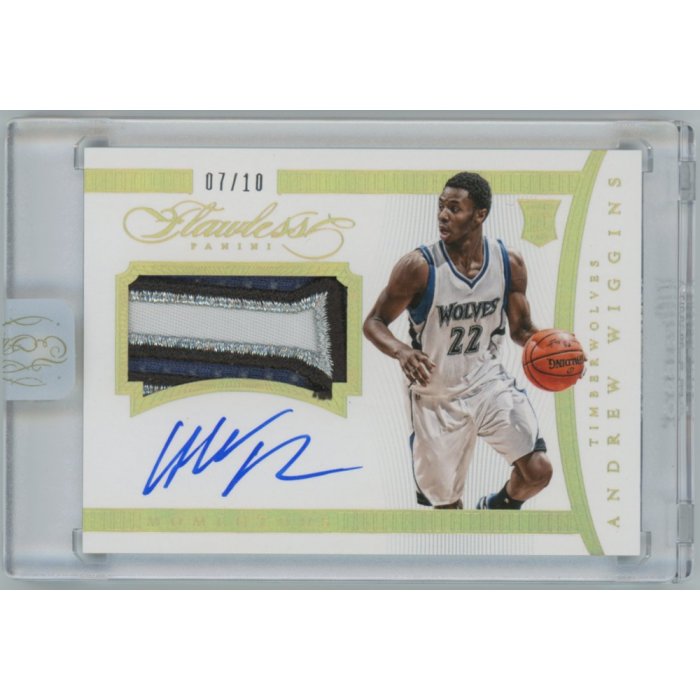 Andrew Wiggins 2014-15 Panini Flawless RPA Rookie Patch Auto Card