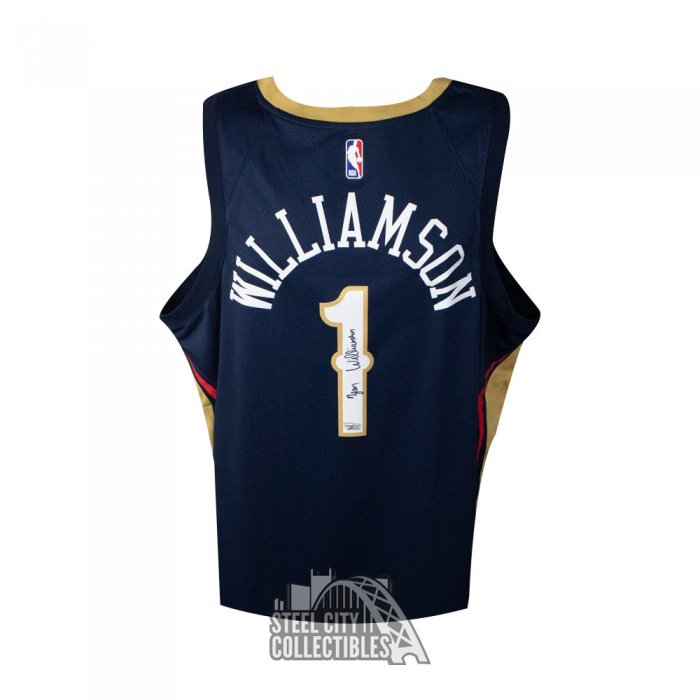 ZION WILLIAMSON Autographed N.O. Pelicans Nike City Edition Jersey FANATICS