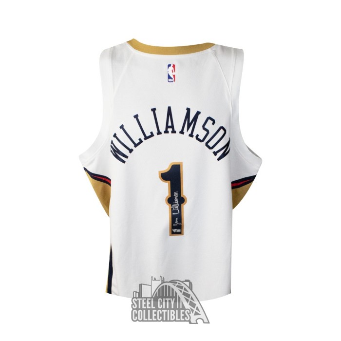 Zion Williamson New Orleans Pelicans Signed Autographed Red #1 Jersey –