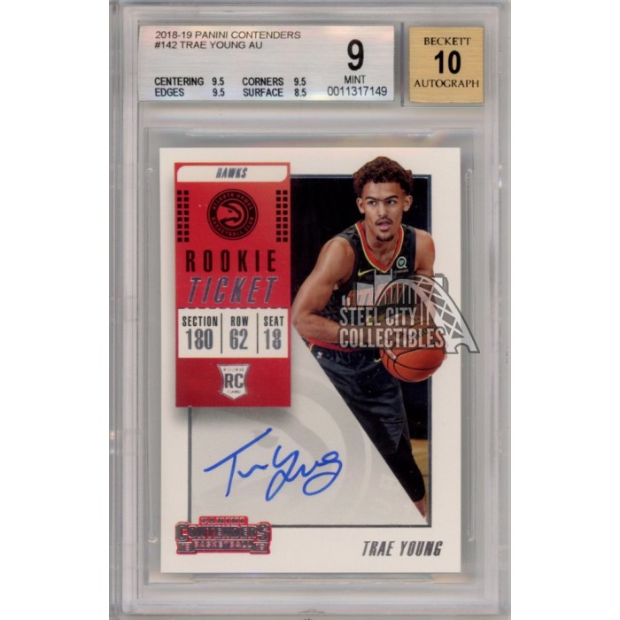 Trae Young 2018-19 Panini Contenders Autograph Rookie Ticket Card