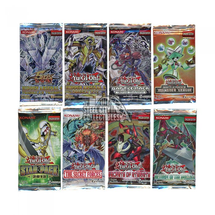 YuGiOh Booster Pack Lot 121ct Steel City Collectibles
