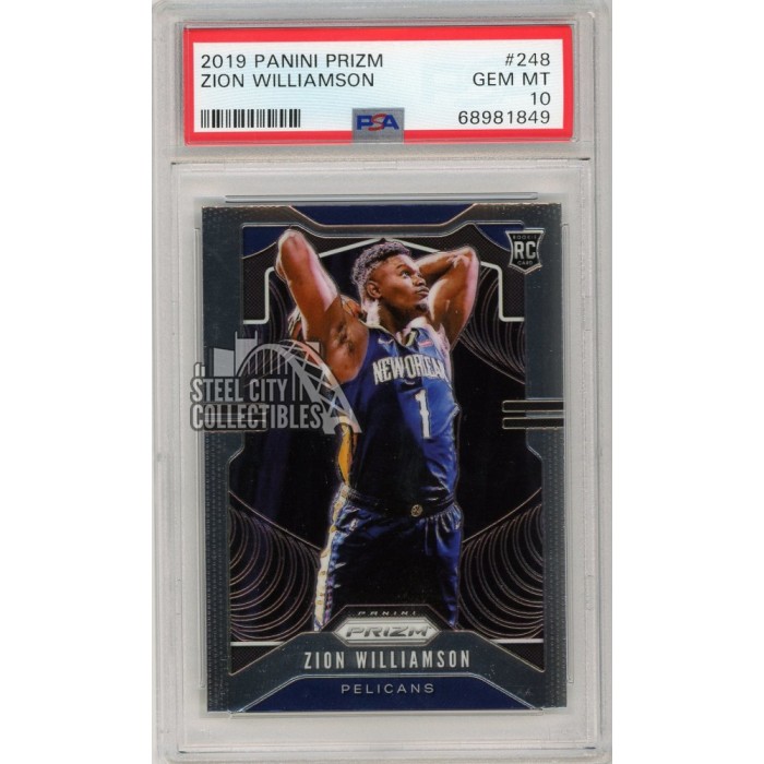 Zion Williamson 2019-20 Panini Prizm Rookie Card #248 PSA 10 Gem