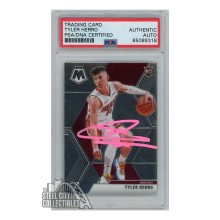 Tyler Herro 2019-20 Panini Mosaic Autograph Rookie Card #223 PSA/DNA (Pink)