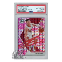 Tyler Herro 2019-20 Panini Mosaic Pink Camo Autograph Rookie Card #223 PSA/DNA (Red)