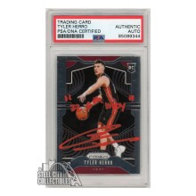 Tyler Herro 2019-20 Panini Prizm Autograph Rookie Card "22 6th MOY" #259 PSA/DNA (Red)