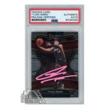 Tyler Herro 2019-20 Panini Select Concourse Autograph Rookie Card #63 PSA/DNA (Pink)