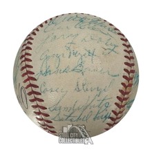 1953 American League All Stars Autographed Official AL Baseball - JSA LOA (Mickey Mantle, Satchel Paige)