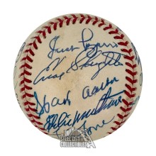 1957 World Series Participants Autographed Official National League Baseball - JSA LOA