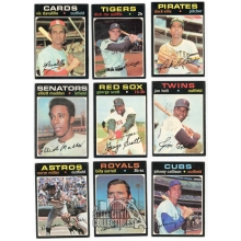 1971 Topps Baseball Assorted 586 Card Lot W/ Duplicates (2 - 752) (79 High #s)