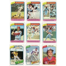1980 Topps Baseball 726 Card Complete Set W/ Henderson RC
