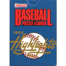 1986 Donruss Highlights Baseball 56 Card Set