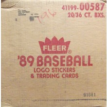 1989 Fleer Baseball Factory Sealed Wax Box 20-Box Case
