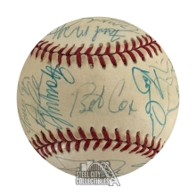 1996 NL Champion Atlanta Braves Team Autographed Baseball w/30 Sigs - JSA LOA BB47127