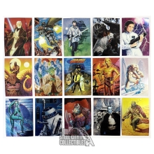 1996 Topps Finest Star Wars Characters Complete 90-Card Chromium Base Set