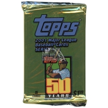 2001 Topps Series 1 Baseball Pre-Priced Retail 15-Card Pack