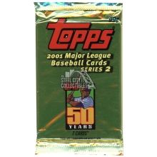 2001 Topps Series 2 Baseball Pre-Priced Retail 7-Card Pack