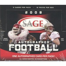 2008 Sage Autographed Football Box